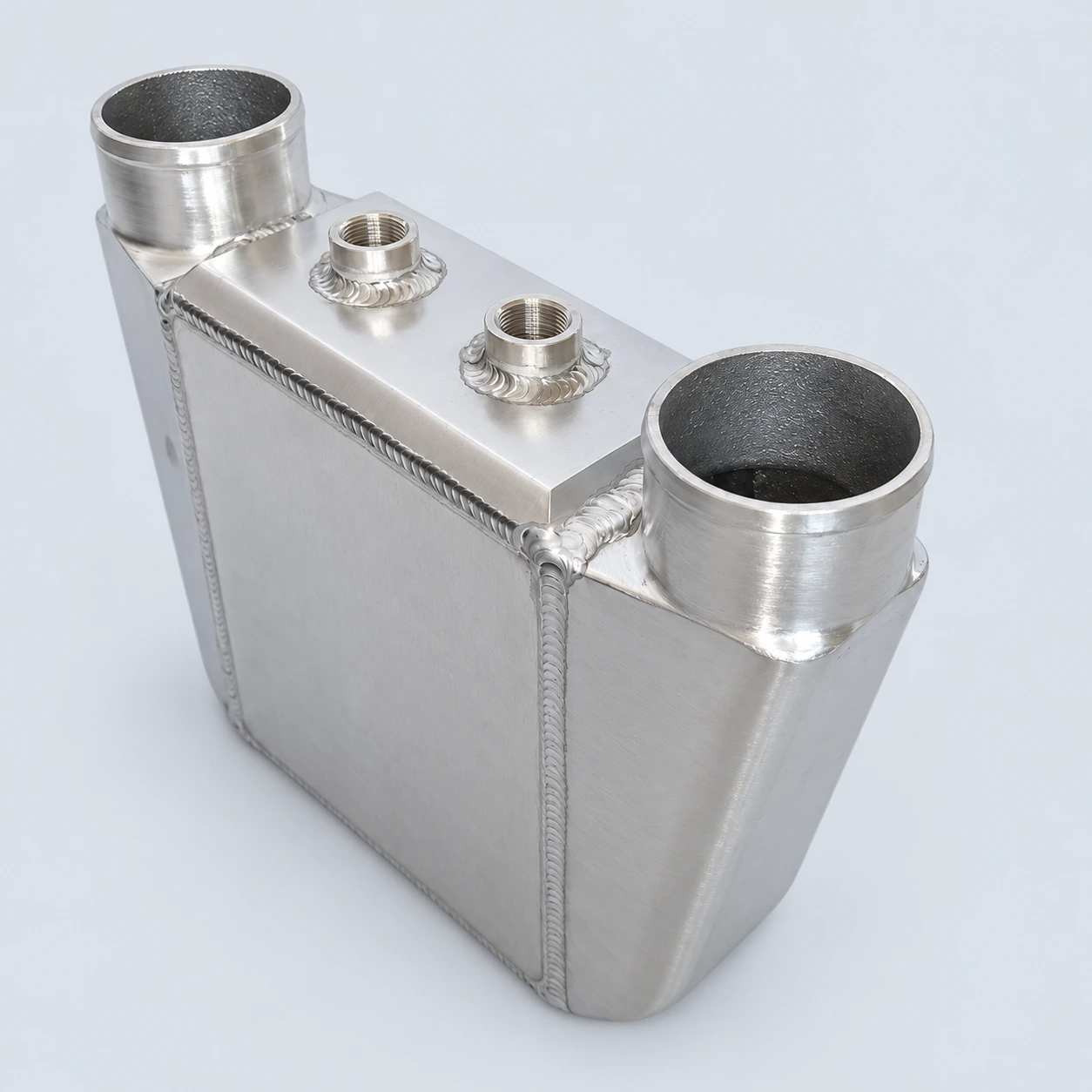 angled view · Air and coolant connections
