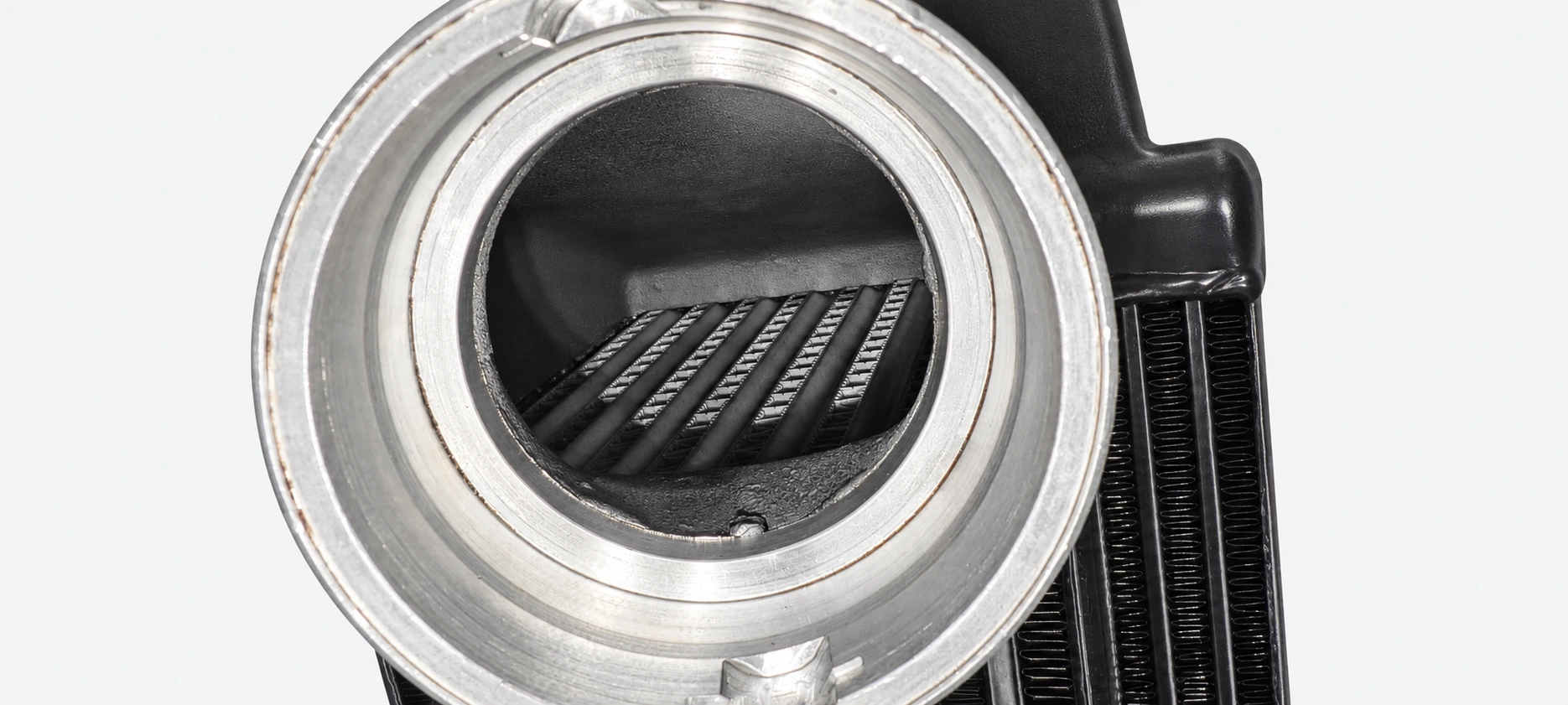 Single-row tube mouths — connector view