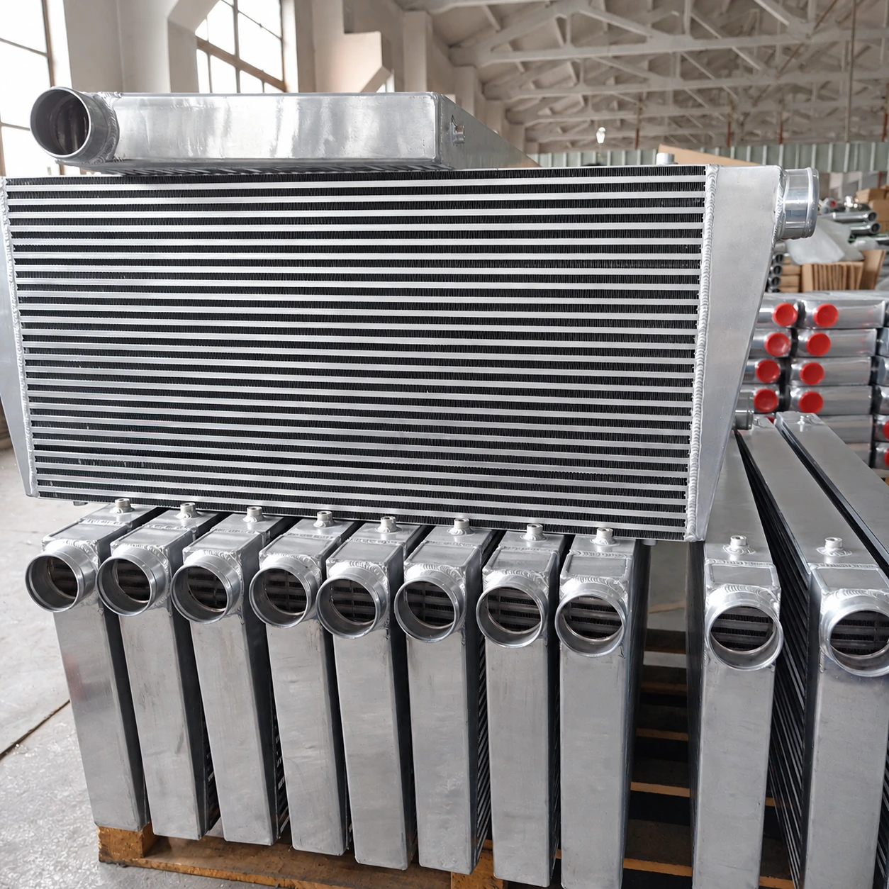 Large custom intercooler manufactured by LX Performance