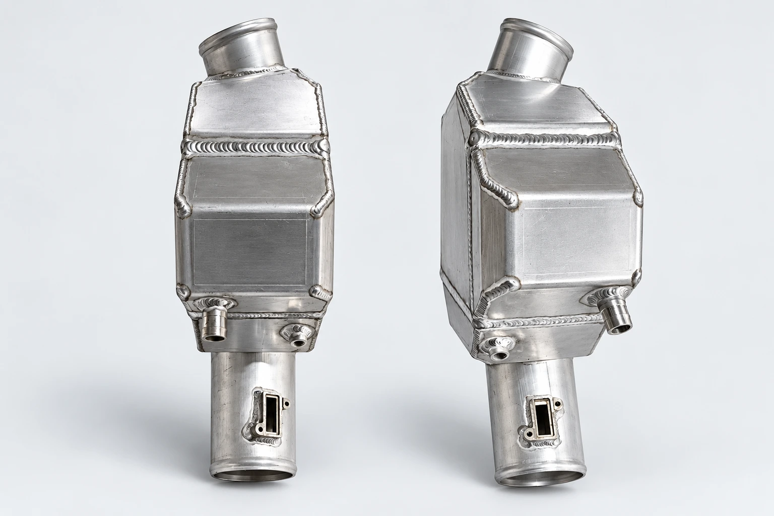 Sensor adapter — two-bolt mounting flange on the air pipe