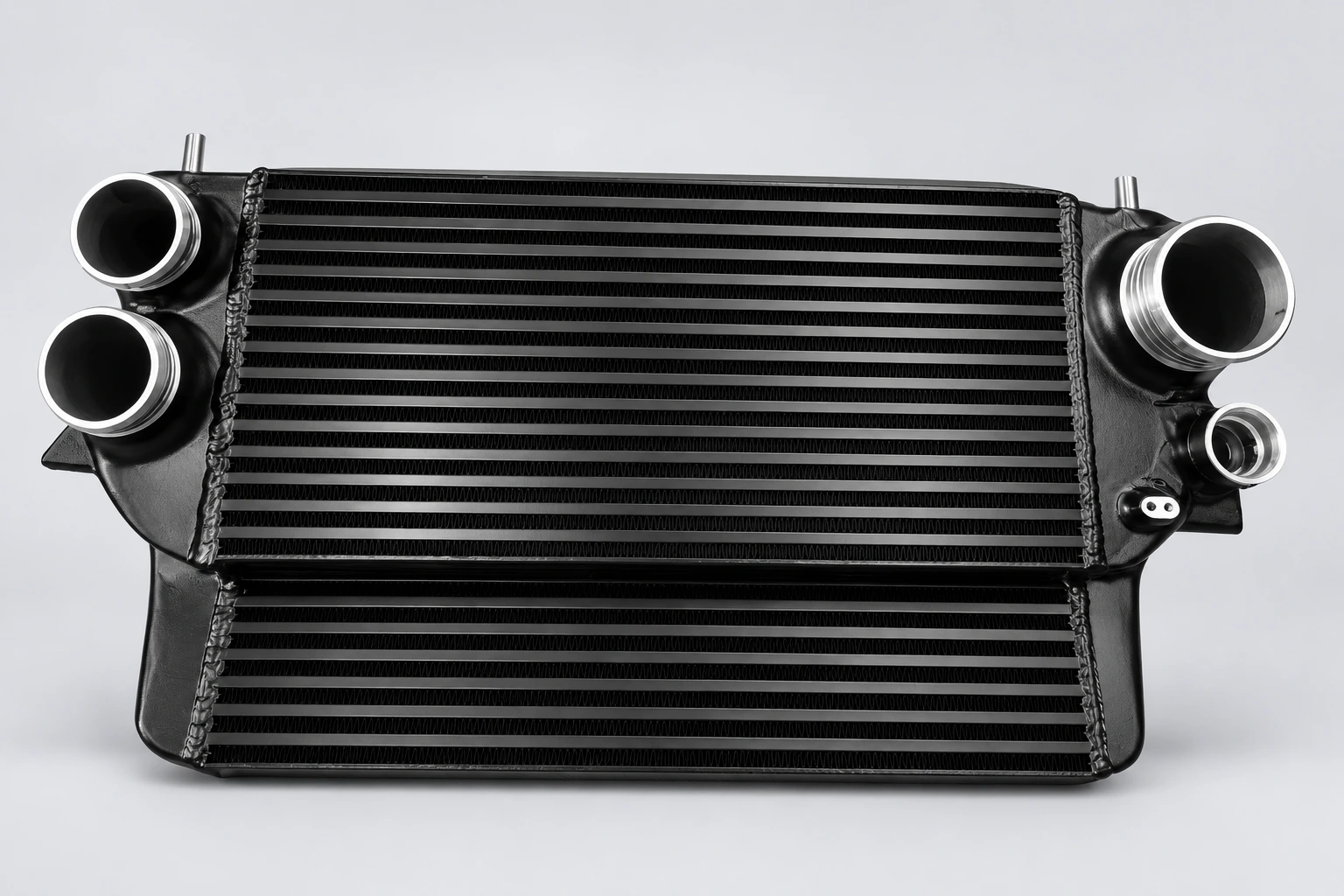 Connection-side view · Machined air connections