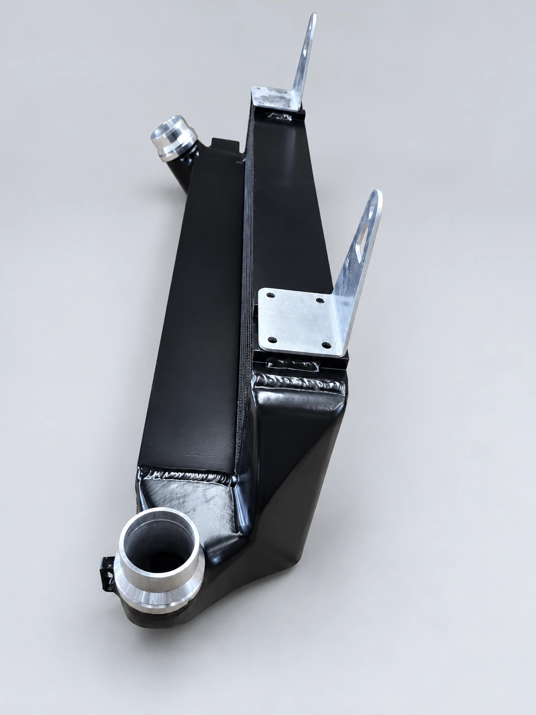Renault Megane 3 RS 250–275 Intercooler — Side view with fitted mounting brackets
